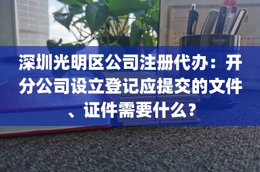 深圳光明区公司注册代办：开分公司设立登记应提交的文件、证件需要什么？