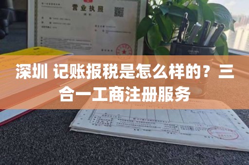 深圳 记账报税是怎么样的？三合一工商注册服务